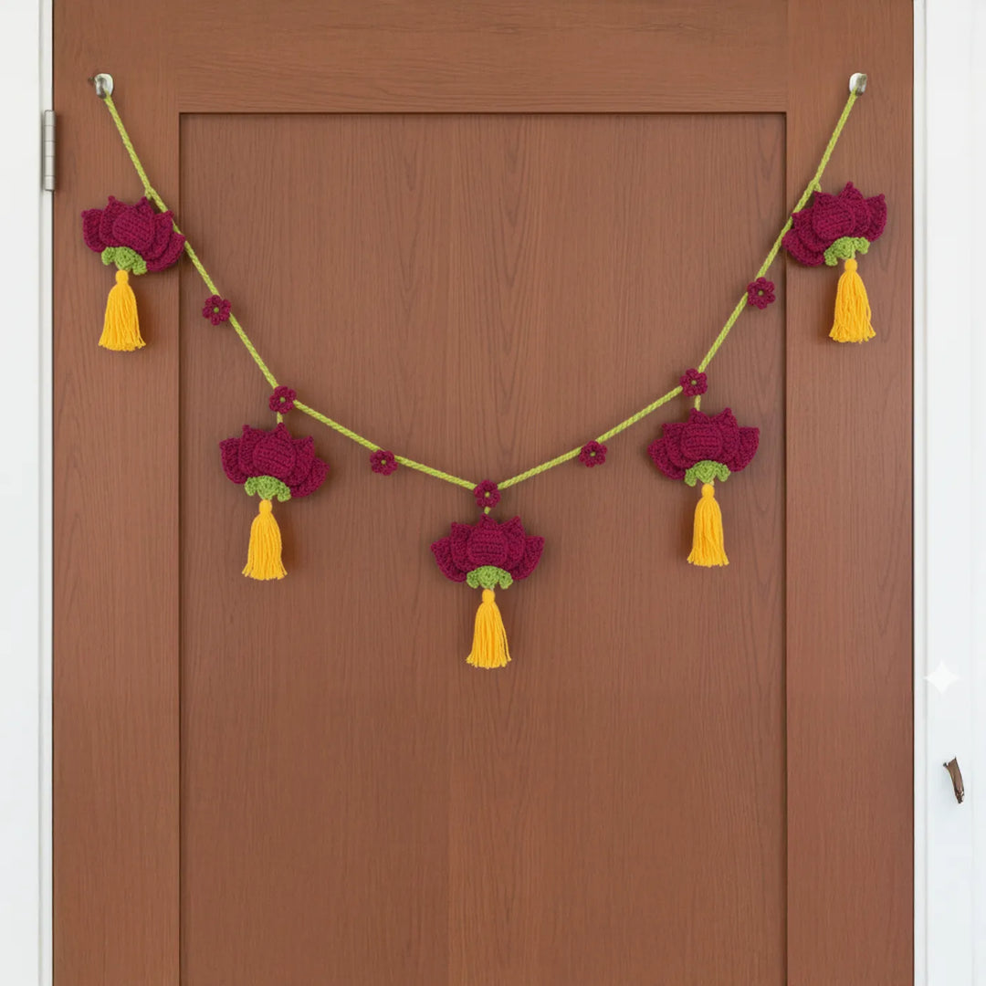 42 Inch | Handmade Crochet Lotus Toran