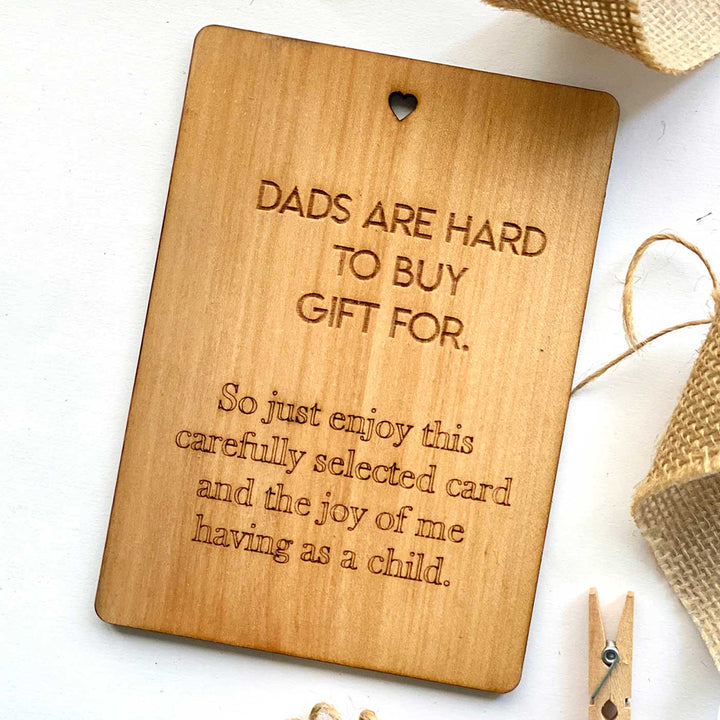Engraved Dad’s Gift Wooden Greeting Card