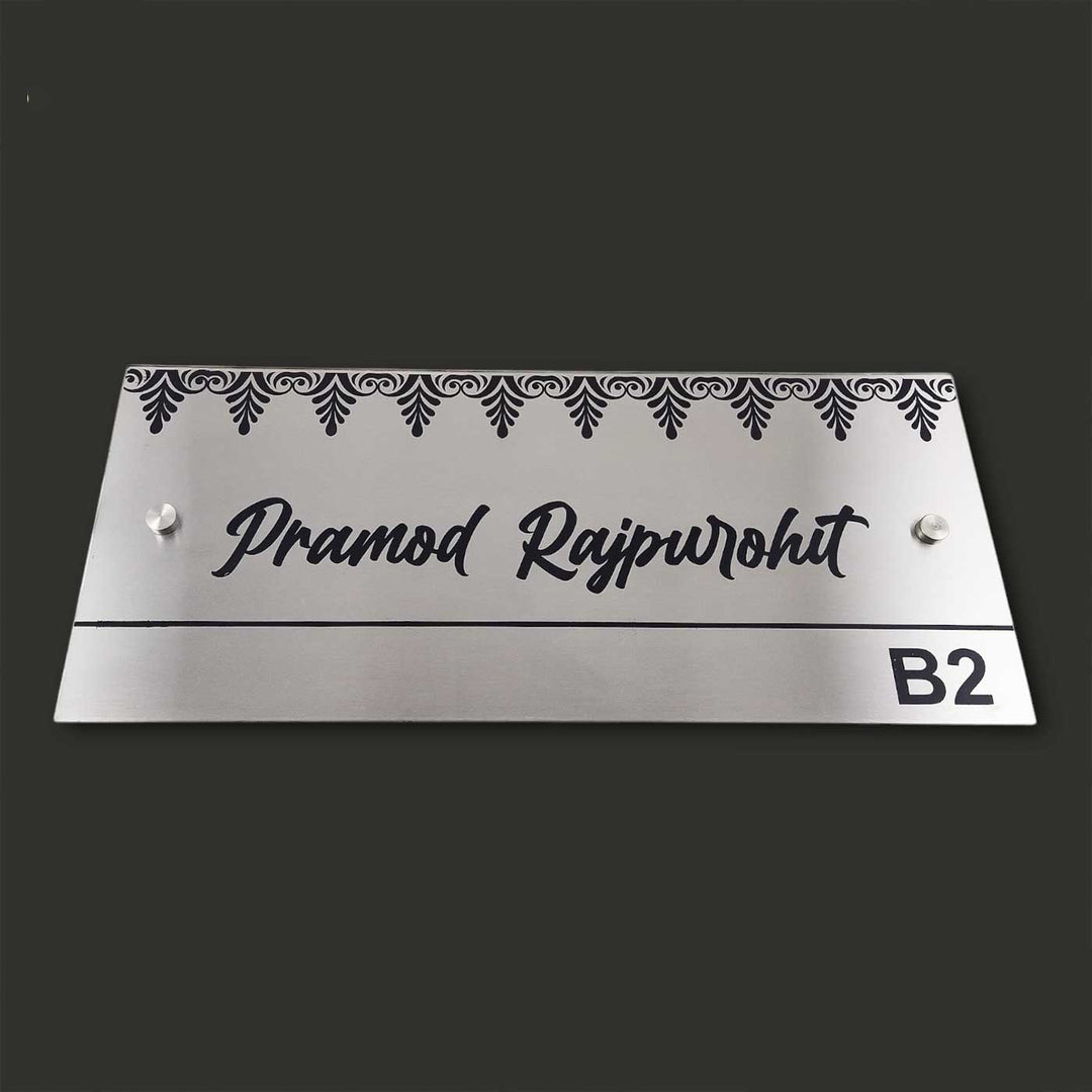 Personalized Engraved Minimalist Stainless Steel Name Plate