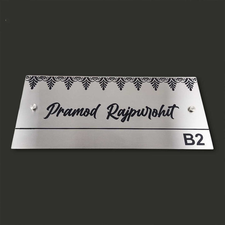 Personalized Engraved Minimalist Stainless Steel Name Plate