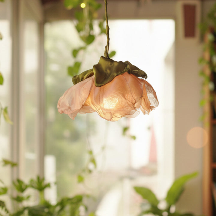 Elegant Organza Flower Hanging Lamp | Premium Statement Lighting
