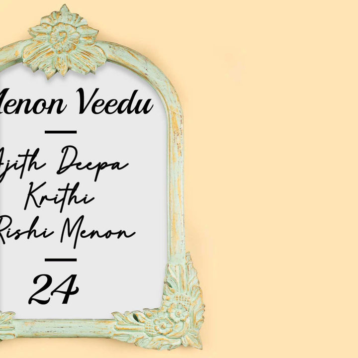 24x20 in | Victorian Vintage Teak Wood Personalized Distress Finish Pine Wood Nameplate