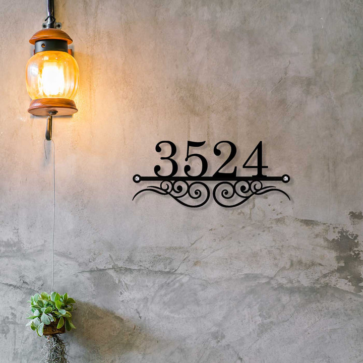 Personalized Laser Cut Elegant Design Steel Name Plate