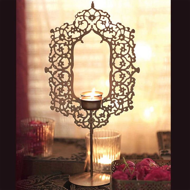 Handmade Gangaur Iron Tealight Holder