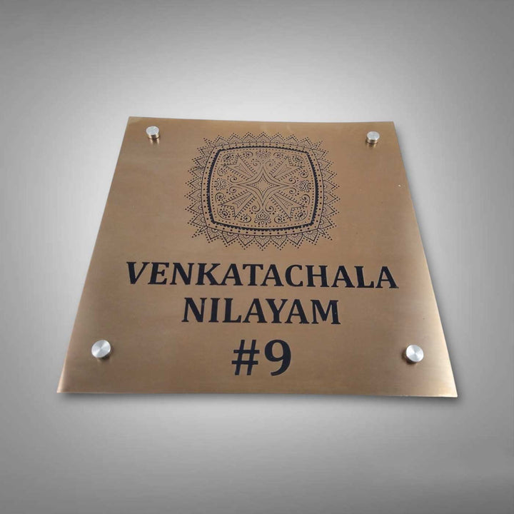 Personalized Engraved Weatherproof Copper Stainless Steel Name Plate