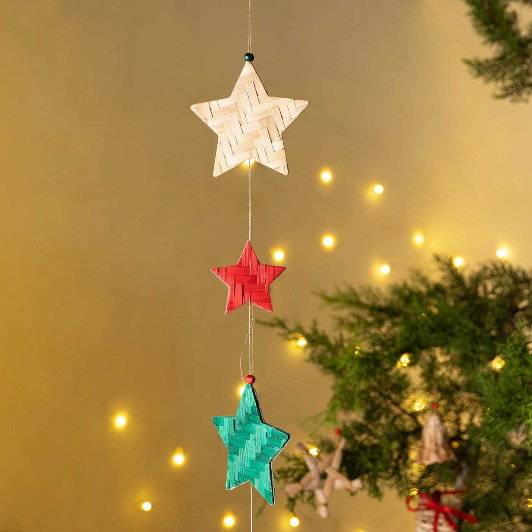 45 Inch | Handmade Bamboo Little Star Decorative Hanging