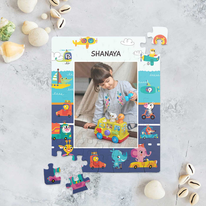 Photo Personalized Let's Travel Theme Acrylic Puzzle