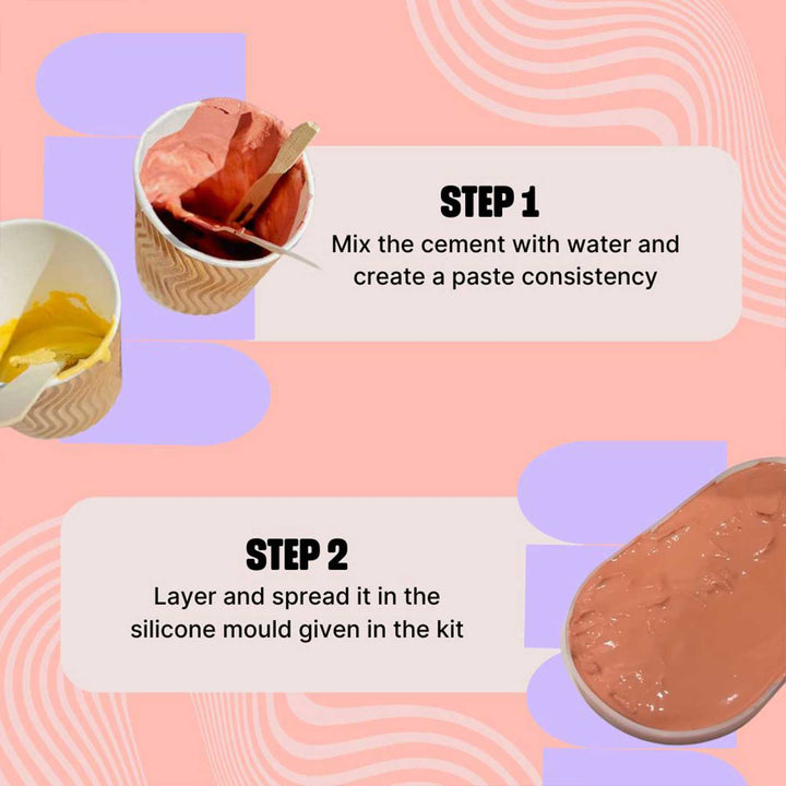 Cement Trinket Tray Making DIY Kit