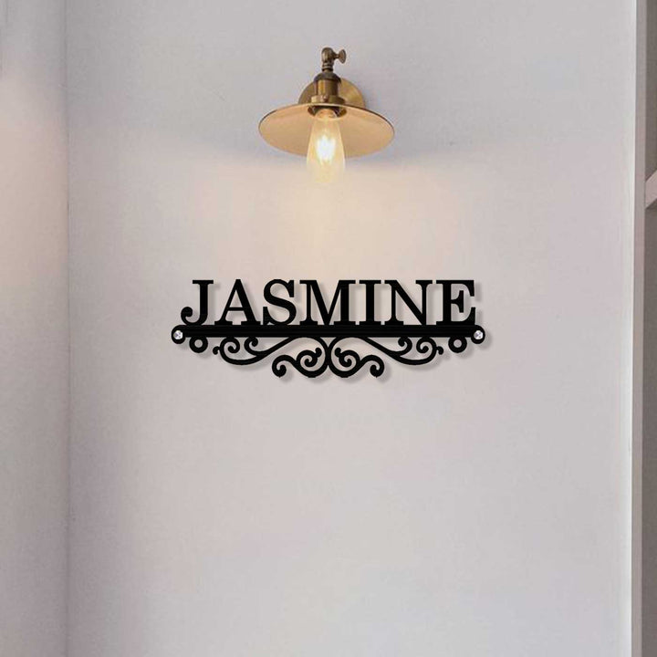 Personalized Laser Cut Minimal Design Steel Name Plate