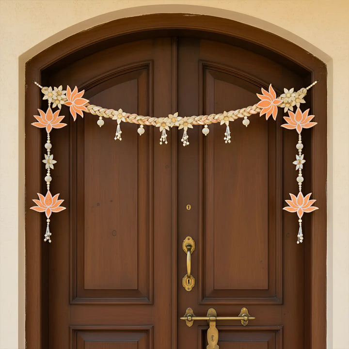 Handmade Decorative Beaded Lotus Radiance Toran