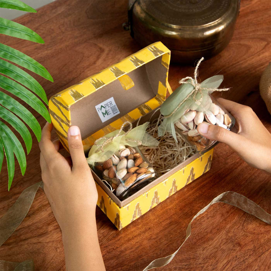 Handmade Ikat Sandook Paper Gift Box