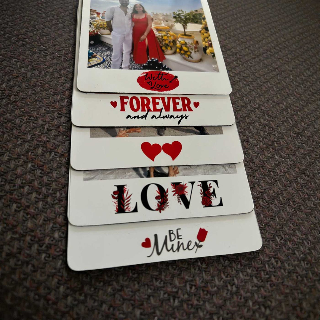 5 Pc | Photo Personalized Love Theme Fridge Magnets | Valentine's Gifting