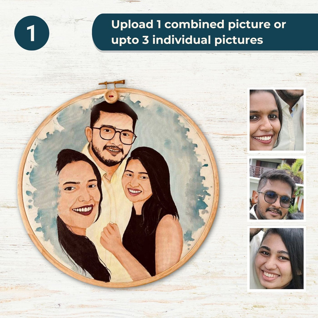Photo Caricature Oval Hoop Frame