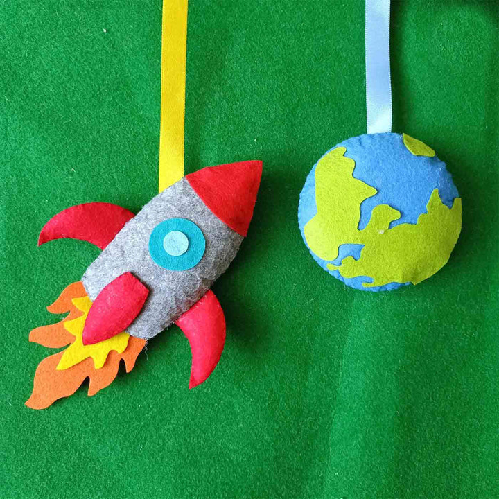Handcrafted Personalized Moon & Astronaut Felt Bunting for Kids
