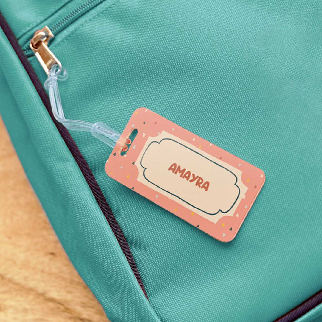 Personalized Triangle Tango Theme Bag Tag