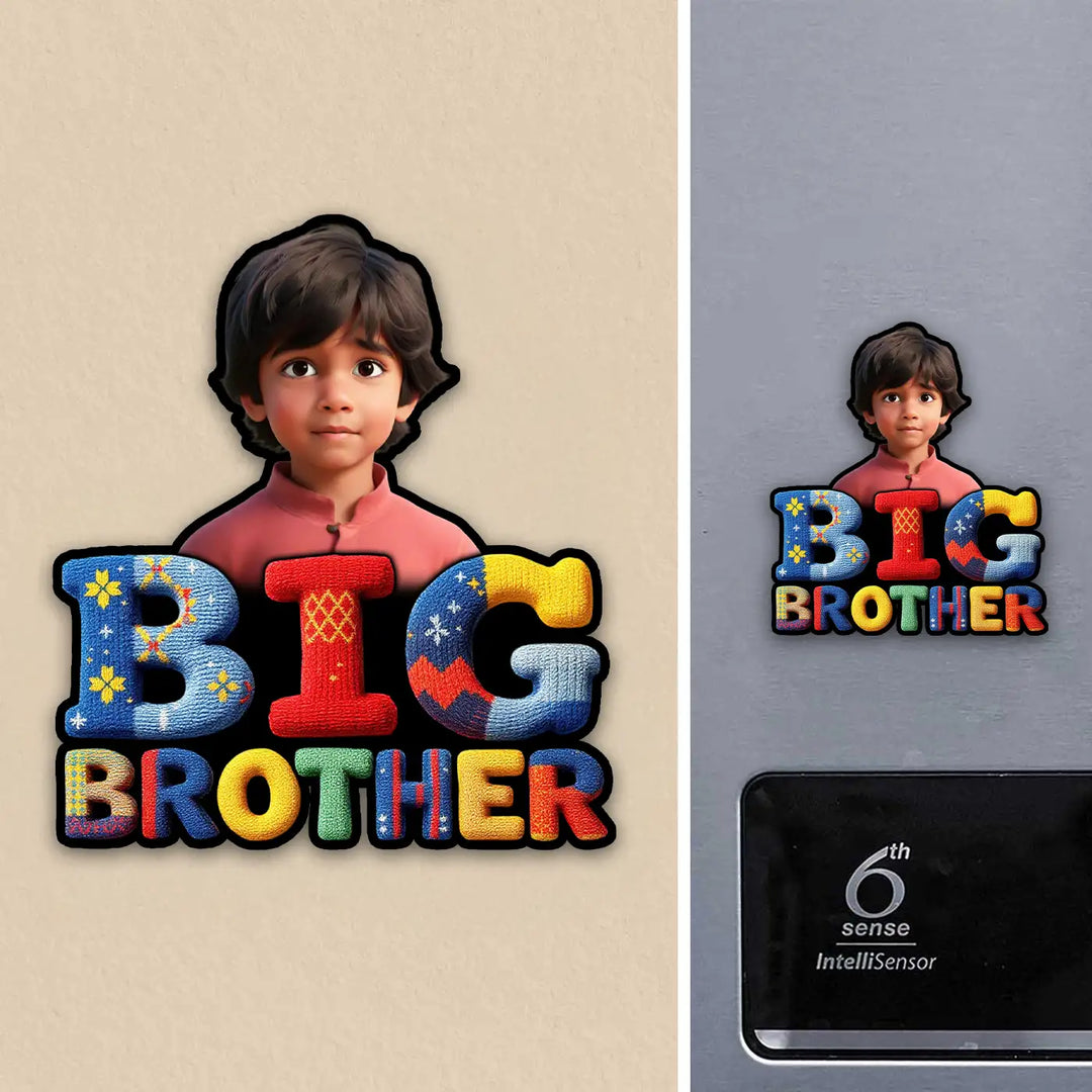 Photo Personalized "Big Brother" Acrylic Fridge Magnet