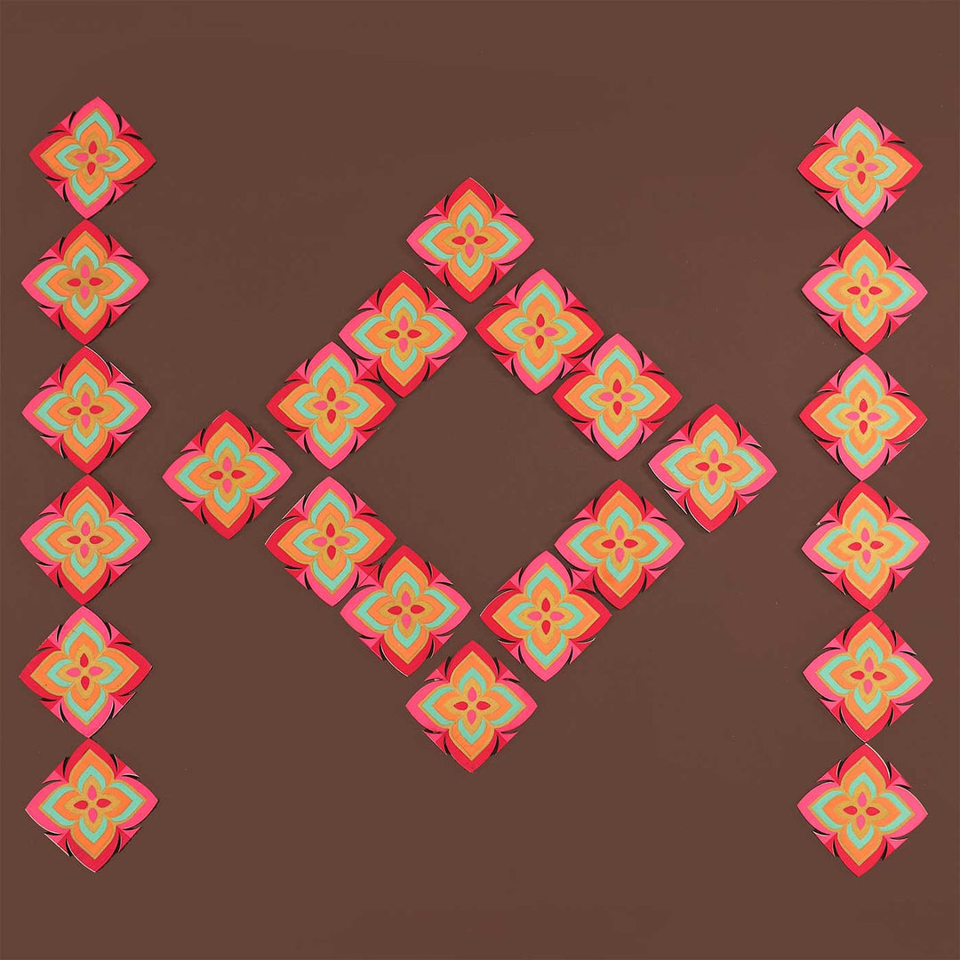 Handmade Akriti Motif Paper Rangoli