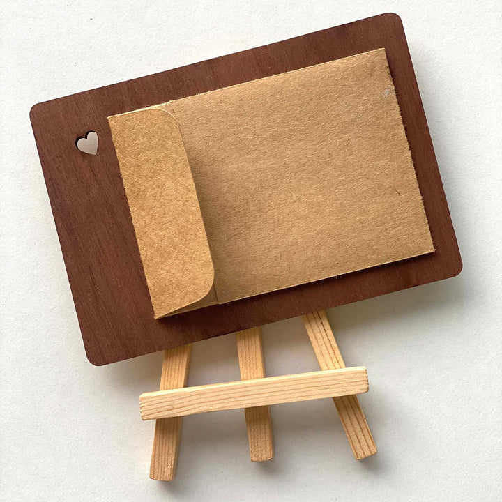 Engraved “I Have You” Wooden Greeting Card