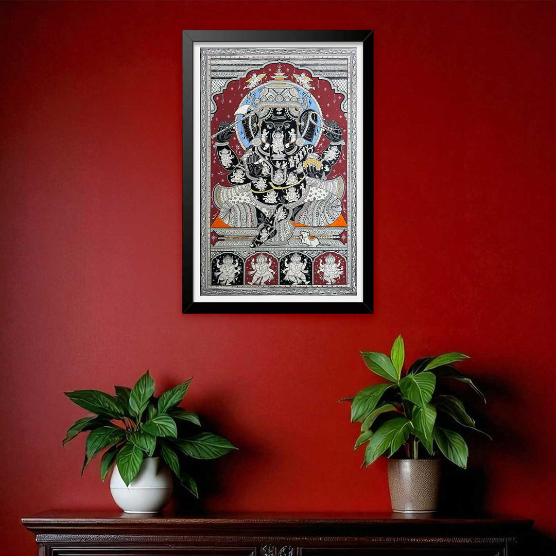 48 x 30 Inch | Handmade Canvas Vaastu Ganesha Painting