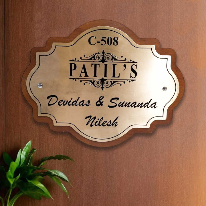 Personalized Engraved Weatherproof Elegant Copper Stainless Steel Name Plate