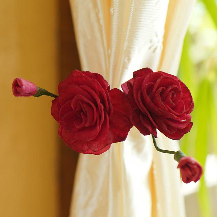 Handmade Rose Design Paper Curtain Tie-Back
