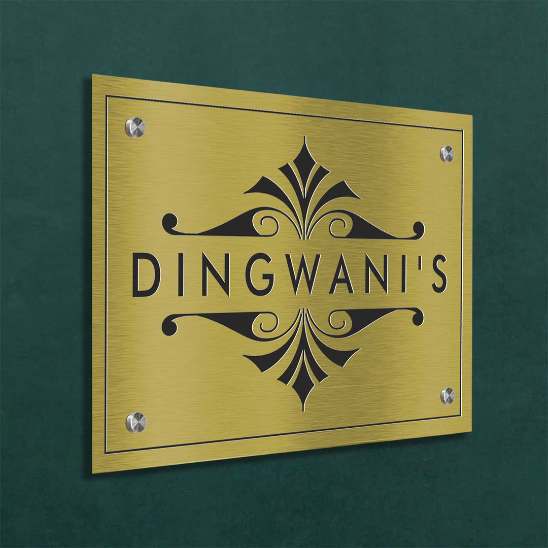 Personalized Engraved Minimalist Stainless Steel Name Plate