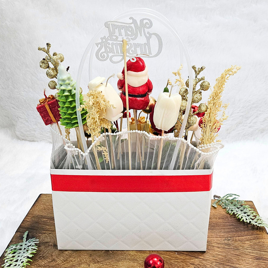 Handmade Christmas Bouquet Theme Soy Wax Candle