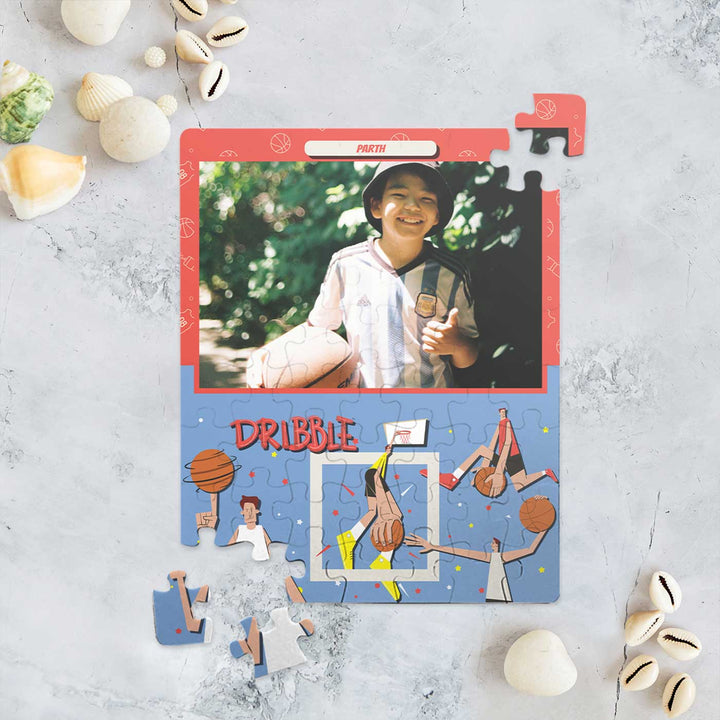 Photo Personalized Basketball Boy Theme Acrylic Puzzle