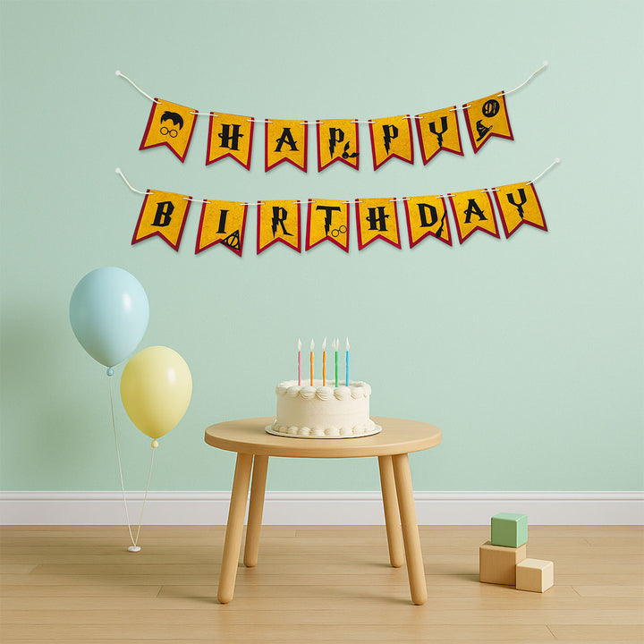 Handmade Harry Potter Theme Felt Happy Birthday Banner