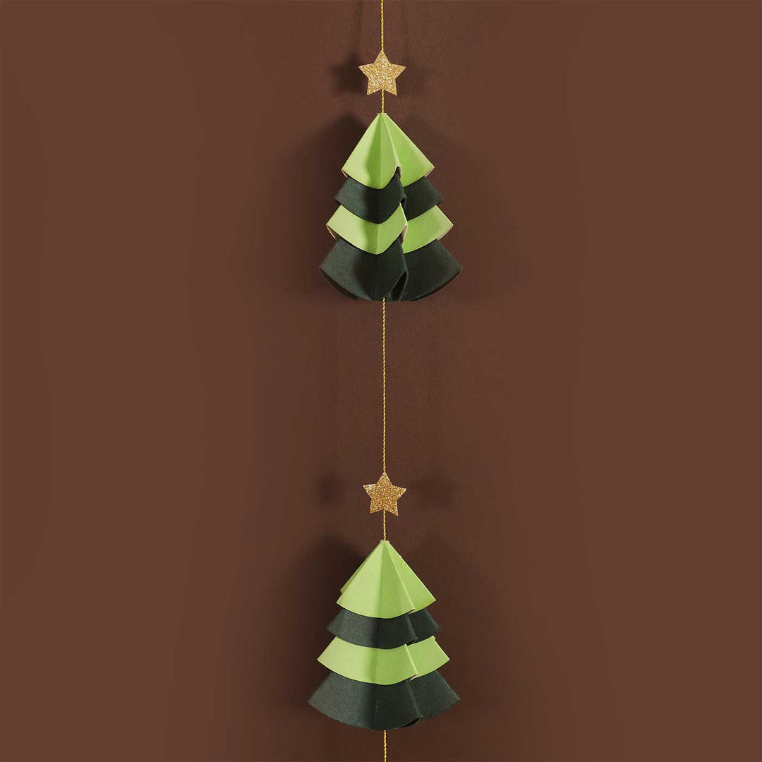 Handmade Christmas Tree Shaped Paper Hanging