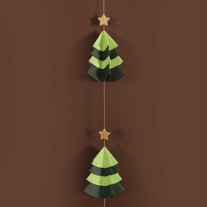 Handmade Christmas Tree Shaped Paper Hanging