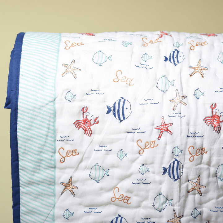 Hand Block Printed Drift and Dream Quilt/Comforter