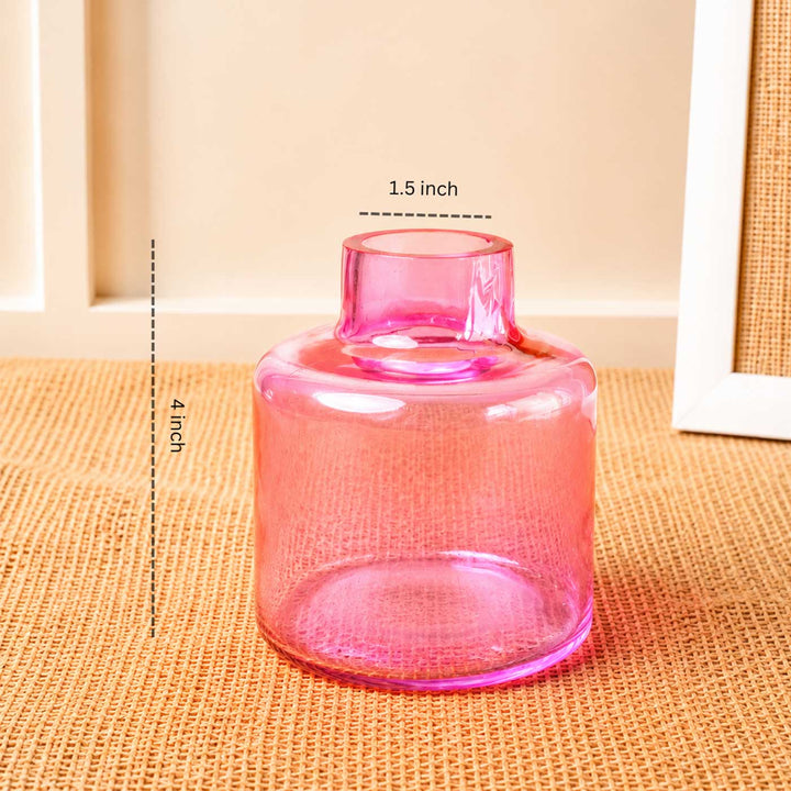 Blush Aroma Garden Glass Reed Diffuser With Dried Flowers & Metal Tray