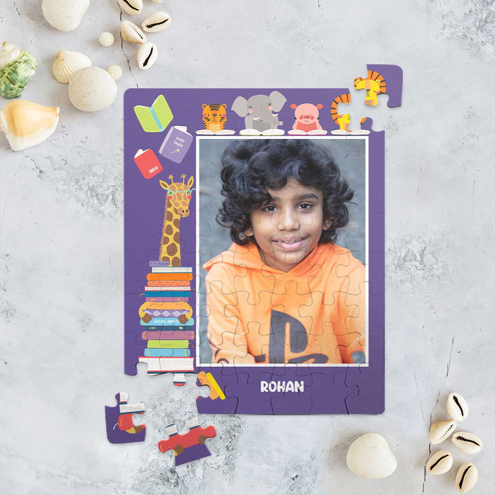 Photo Personalized Animal Library Theme Acrylic Puzzle