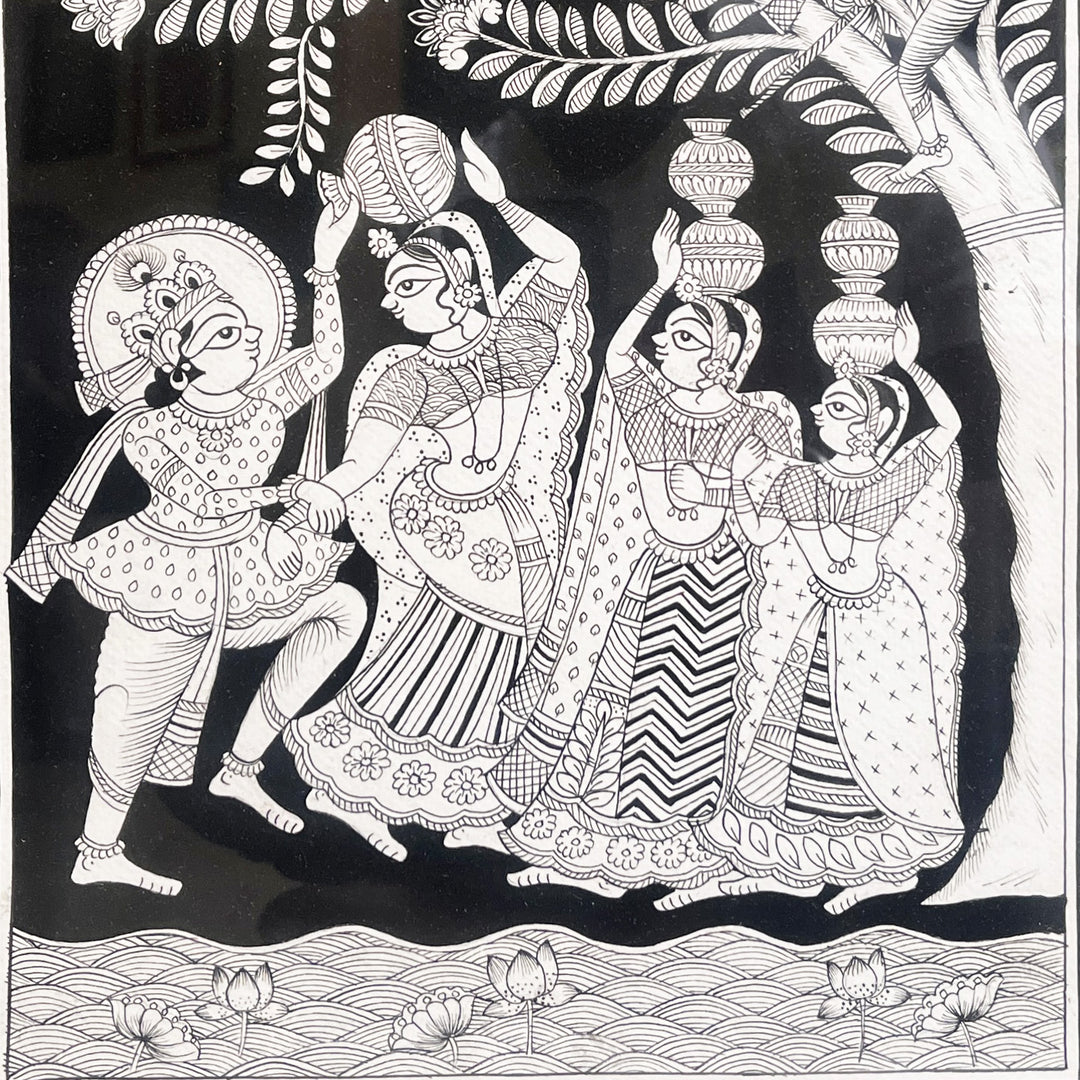 15 X 11 Inch | Krishna Leela Paper Phad Painting