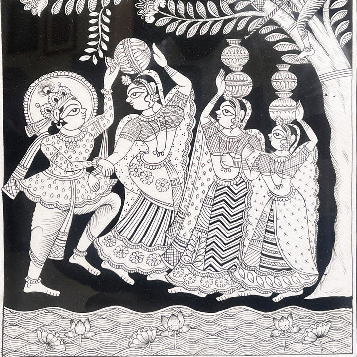 15 X 11 Inch | Krishna Leela Paper Phad Painting
