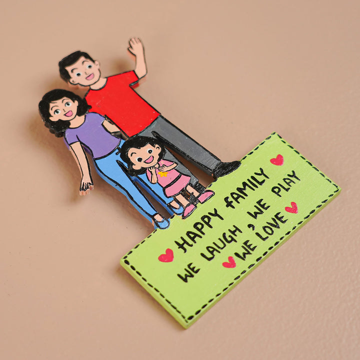 Personalized Family Theme MDF Wood Fridge Magnet