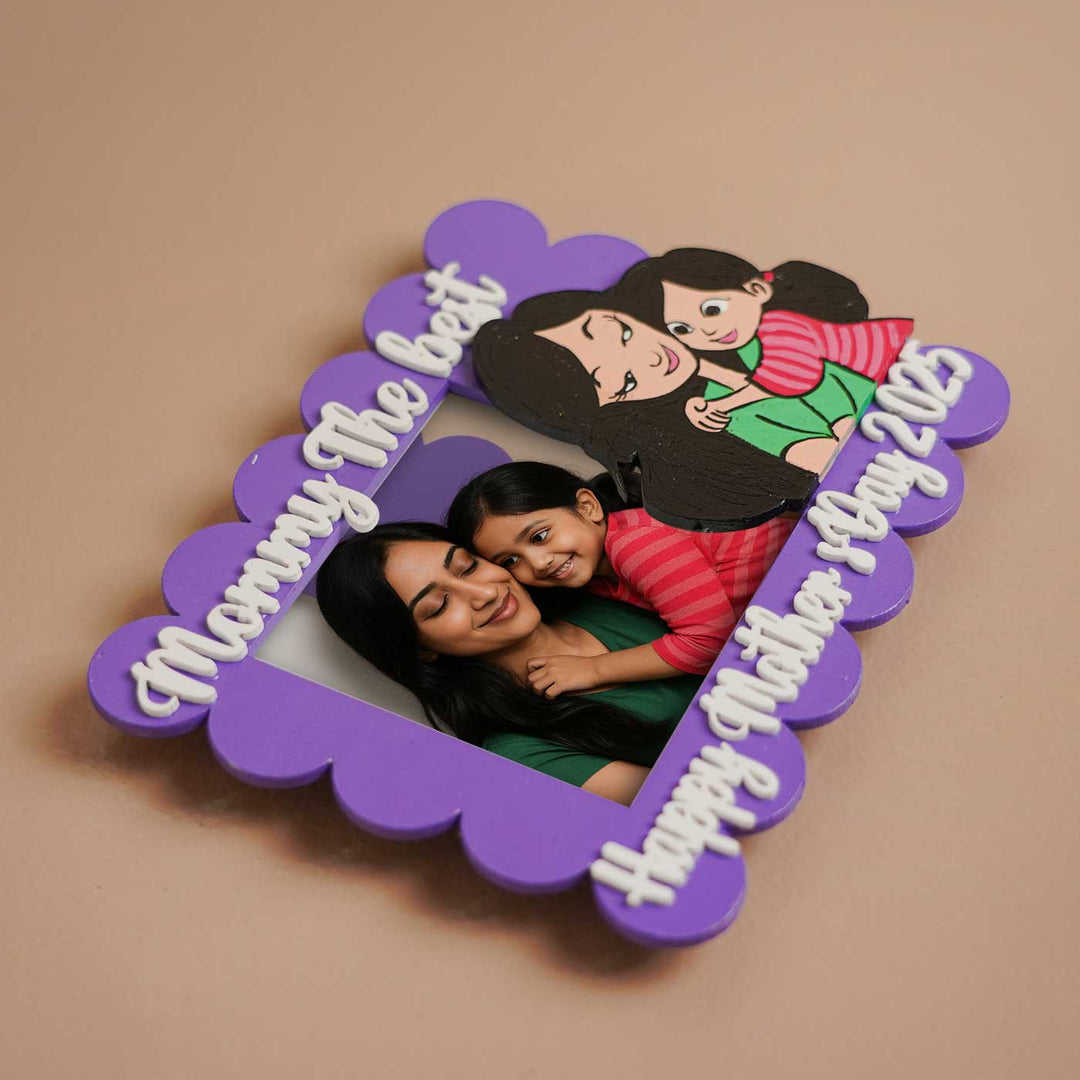 Photo Personalized Polaroid Theme MDF Wood Fridge Magnet For Mothers