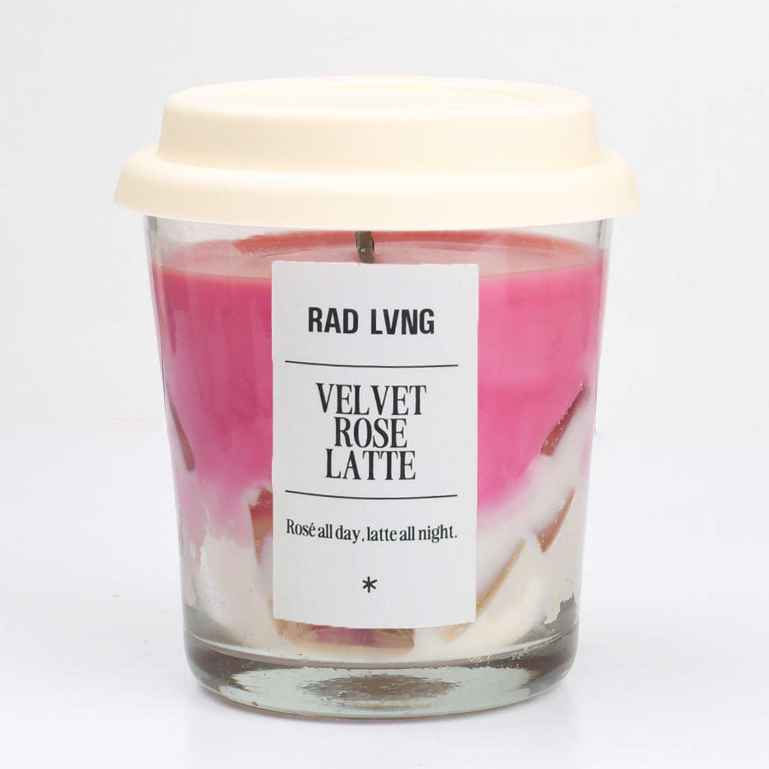 Hand Poured Velvet Rose Latte Grande Scented Soy Wax Candle