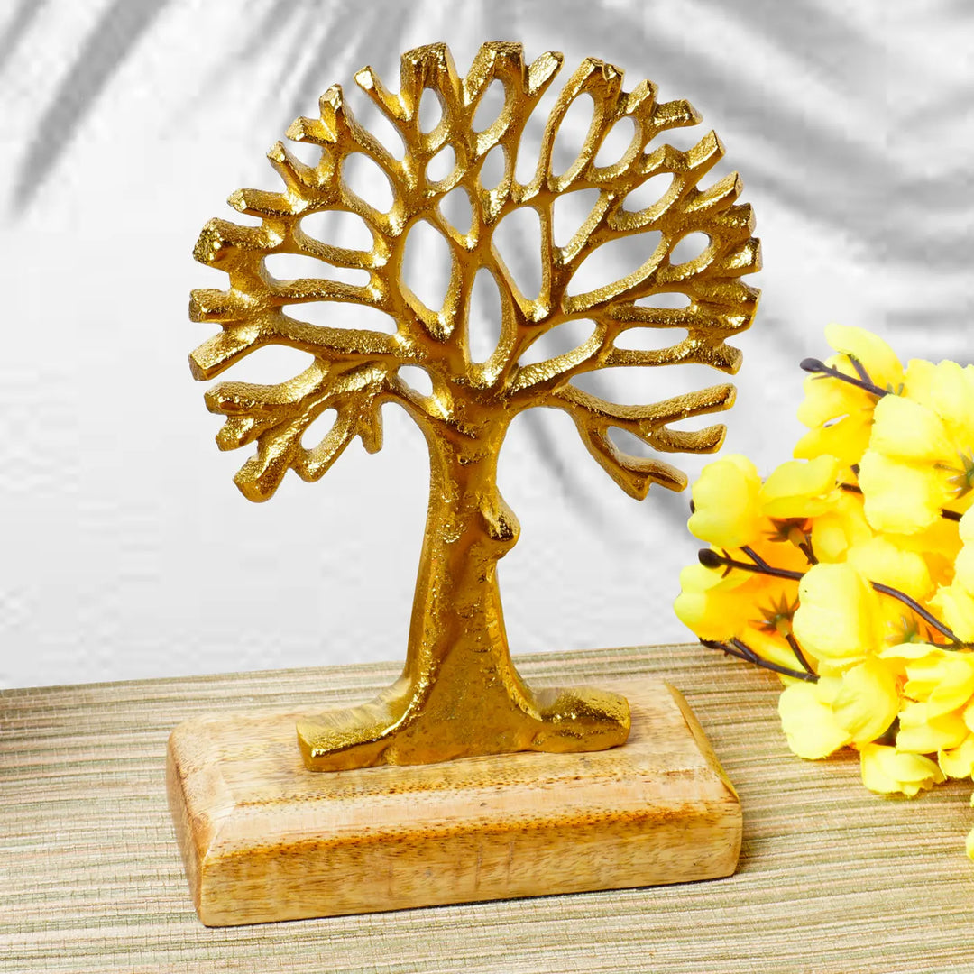 Handmade Festive Rakhi Hamper | Includes 1 Tree Of Life Table Decor, 1 Ganesha Rakhi, 1 Om Rakhi, 1 Roli Chawal