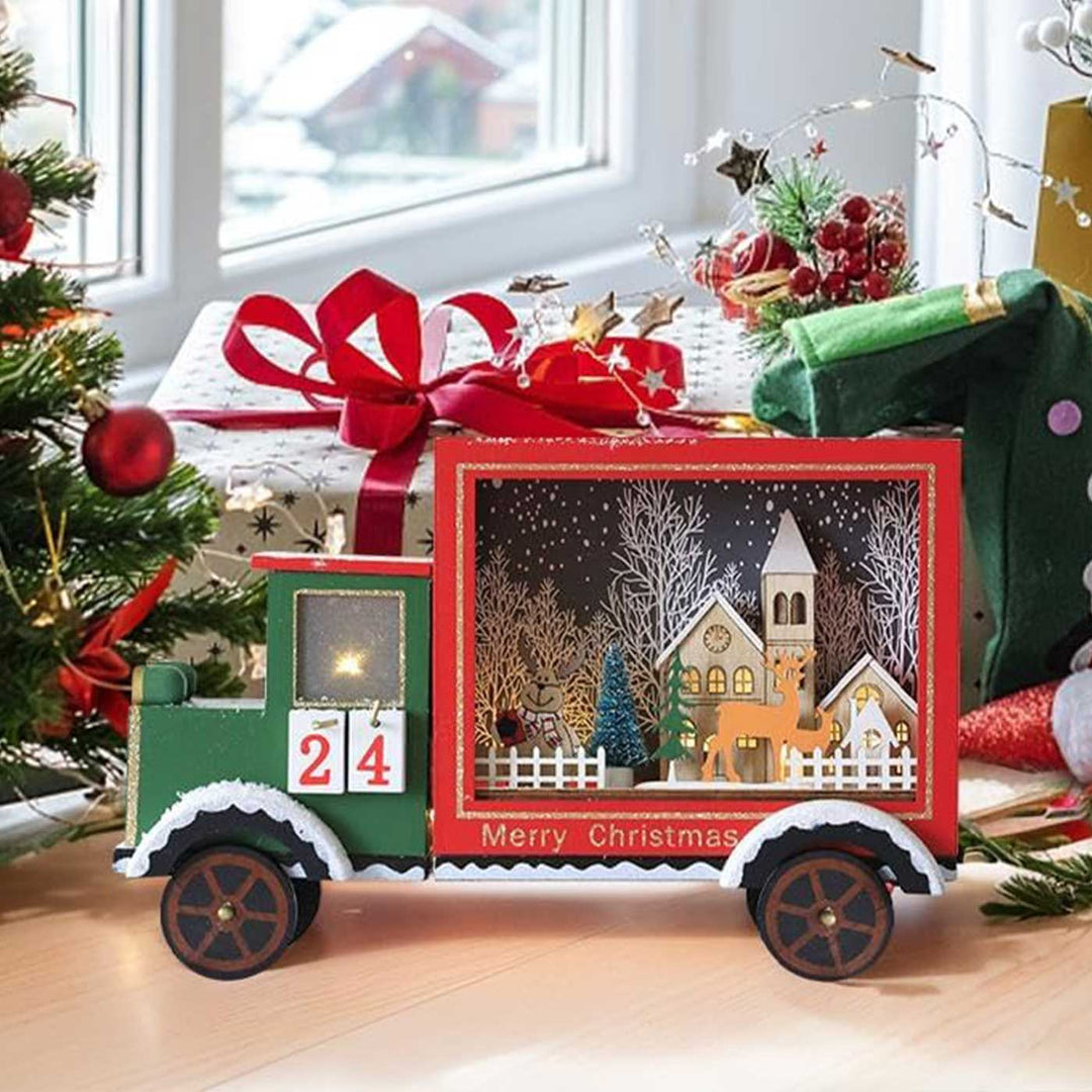 Handmade Light Up Snowy Village Advent Calendar