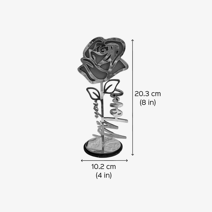 Personalized Handmade Artificial Rose Acrylic Decorative Plaque