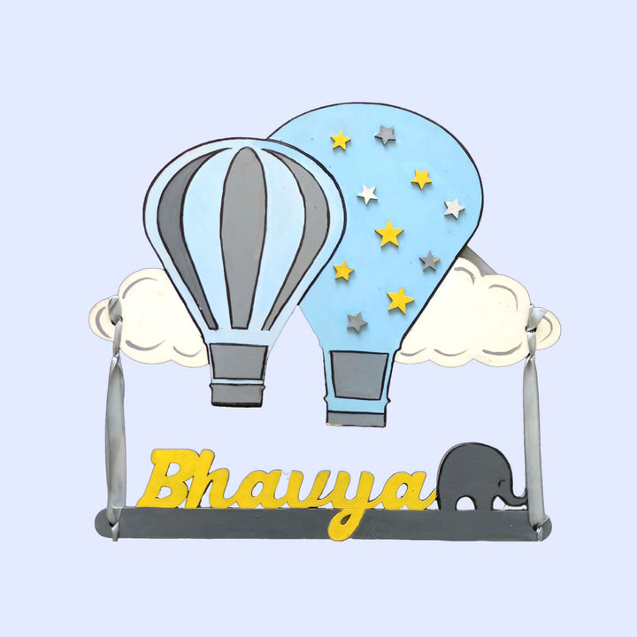 Hot Air Balloon Theme Kids Nameplate