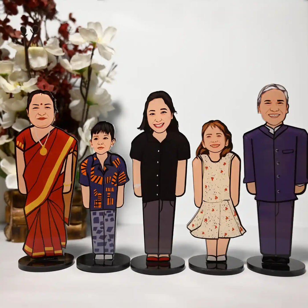 Photo Personalized Printed Full Length Acrylic Caricature Cutout With Stand