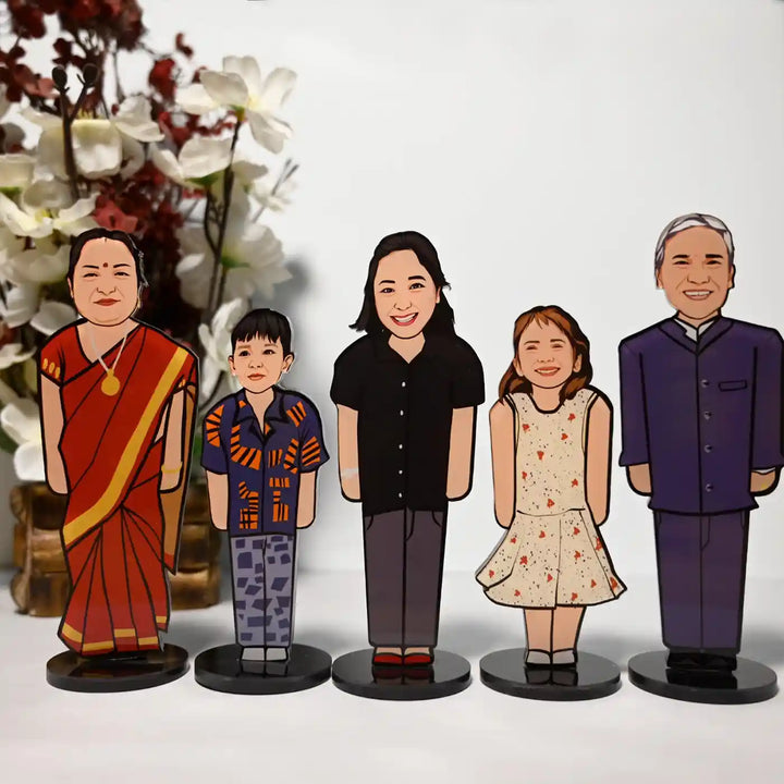 Photo Personalized Printed Full Length Acrylic Caricature Cutout With Stand