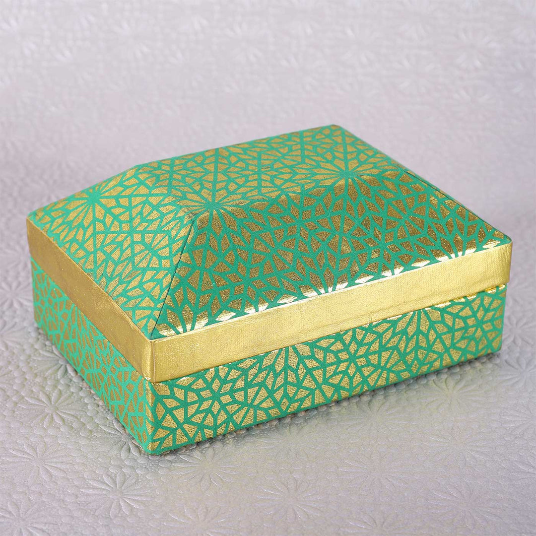 Handmade Mosaic Pyramid Shaped Paper Gift Box