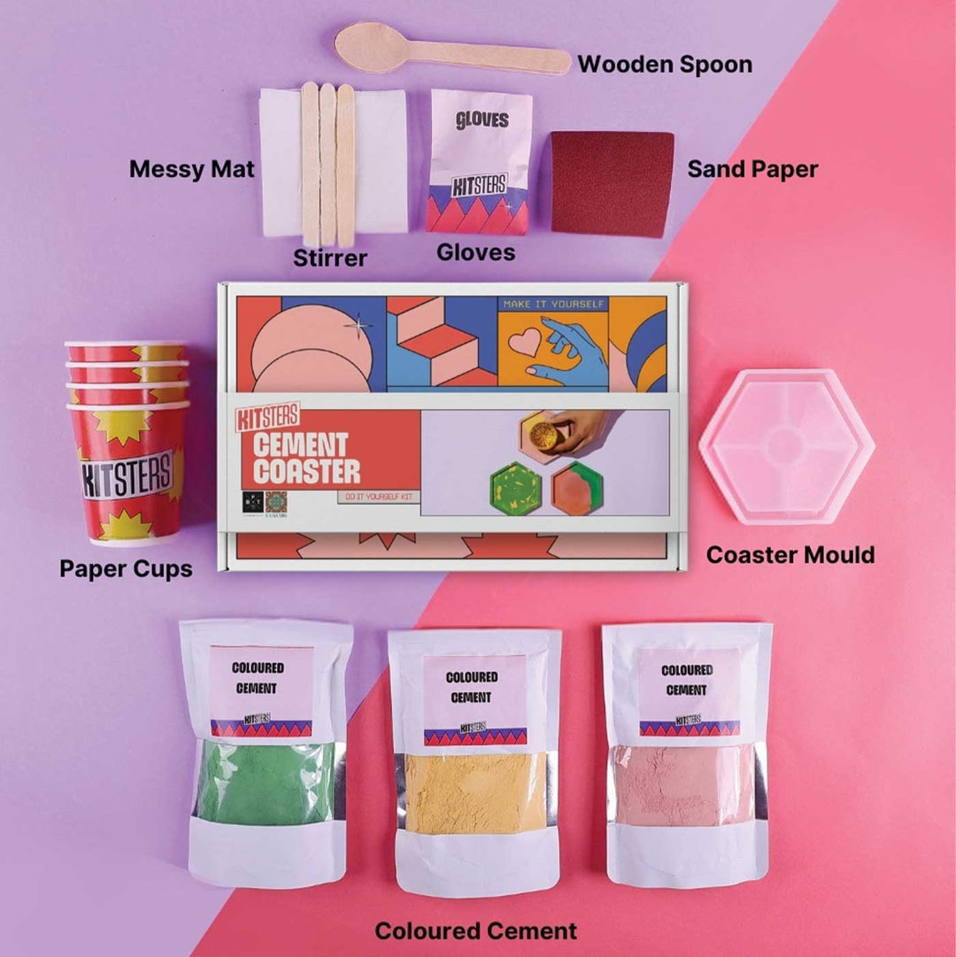 Cement Coaster Making DIY Kit