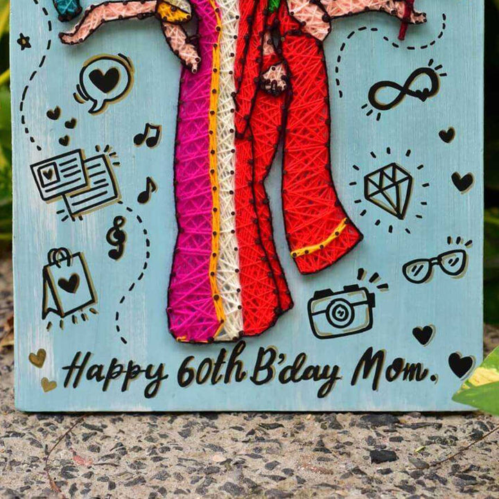 Personalized String Art Supermom MDF Decorative Plaque For Mothers