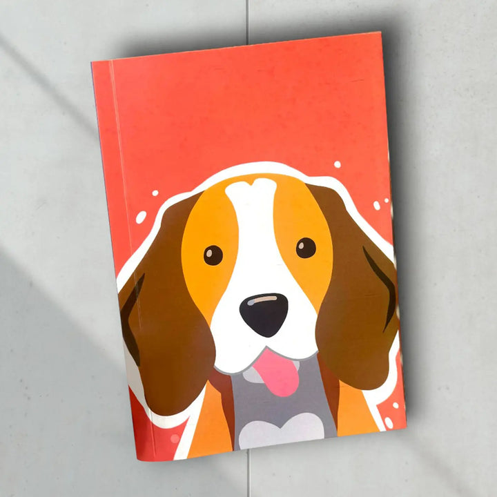 Printed Beagle Theme Ruled Notebook | A5 | 50 Pages