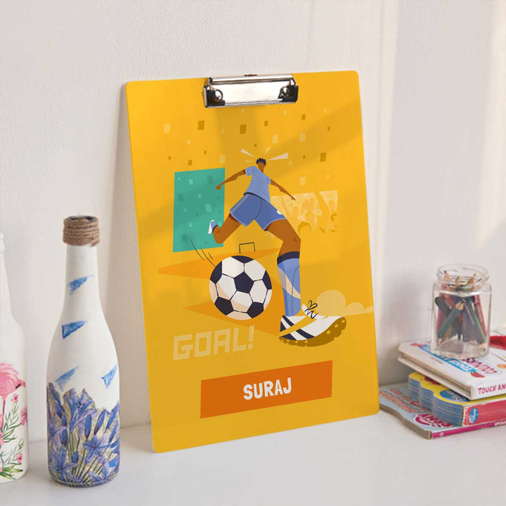 Personalized Football Goal Boy Theme Acrylic Clipboard